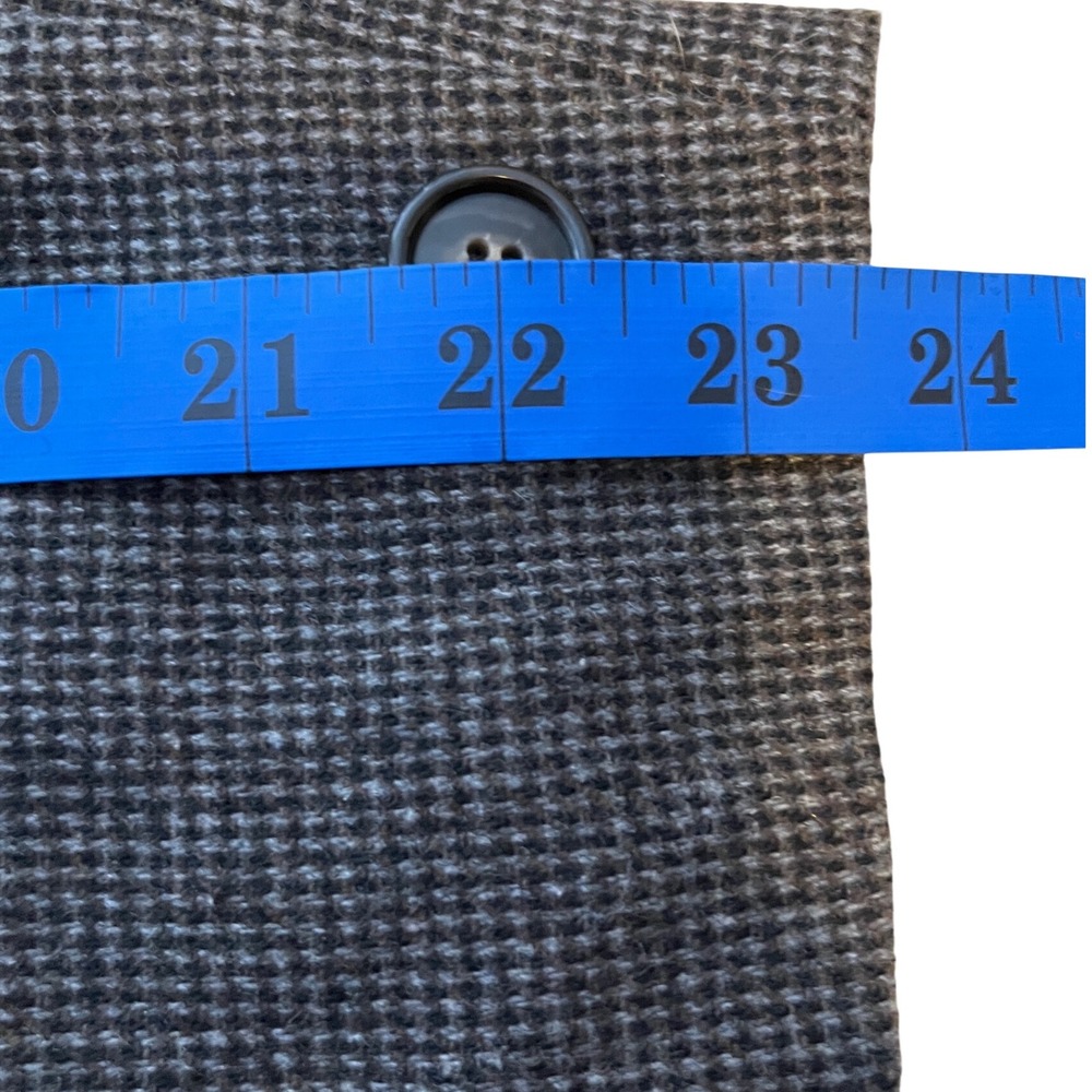 Quiet‎ Luxury Wool Blend Skirt Suit Gray Houndstooth Vintage Step by Step Sz 12 - Picture 10 of 16